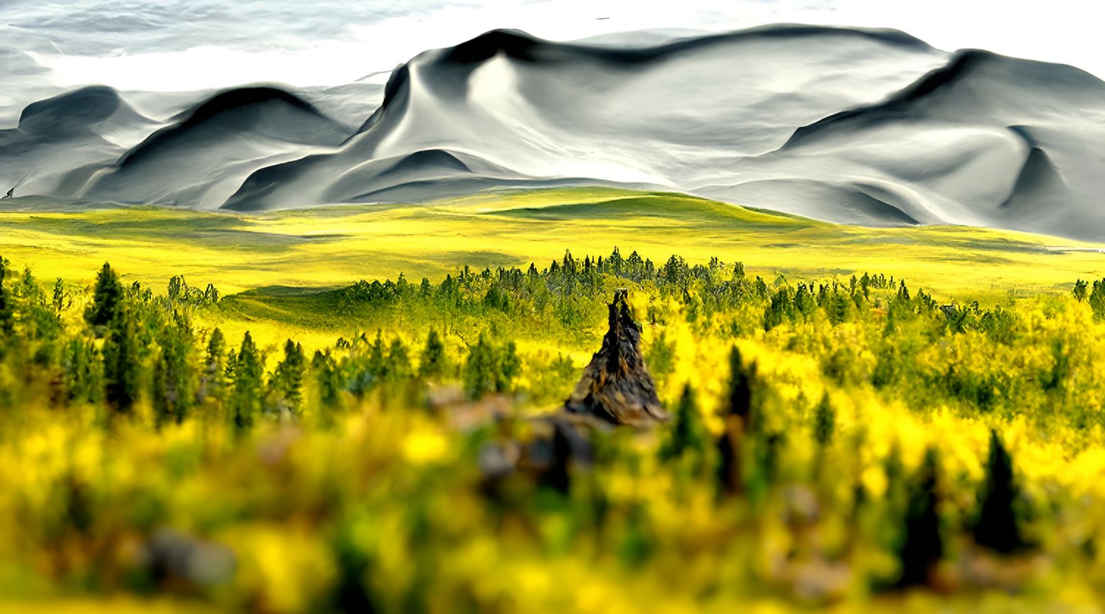 Hyperrealistic Wax Landscape Vista Photography