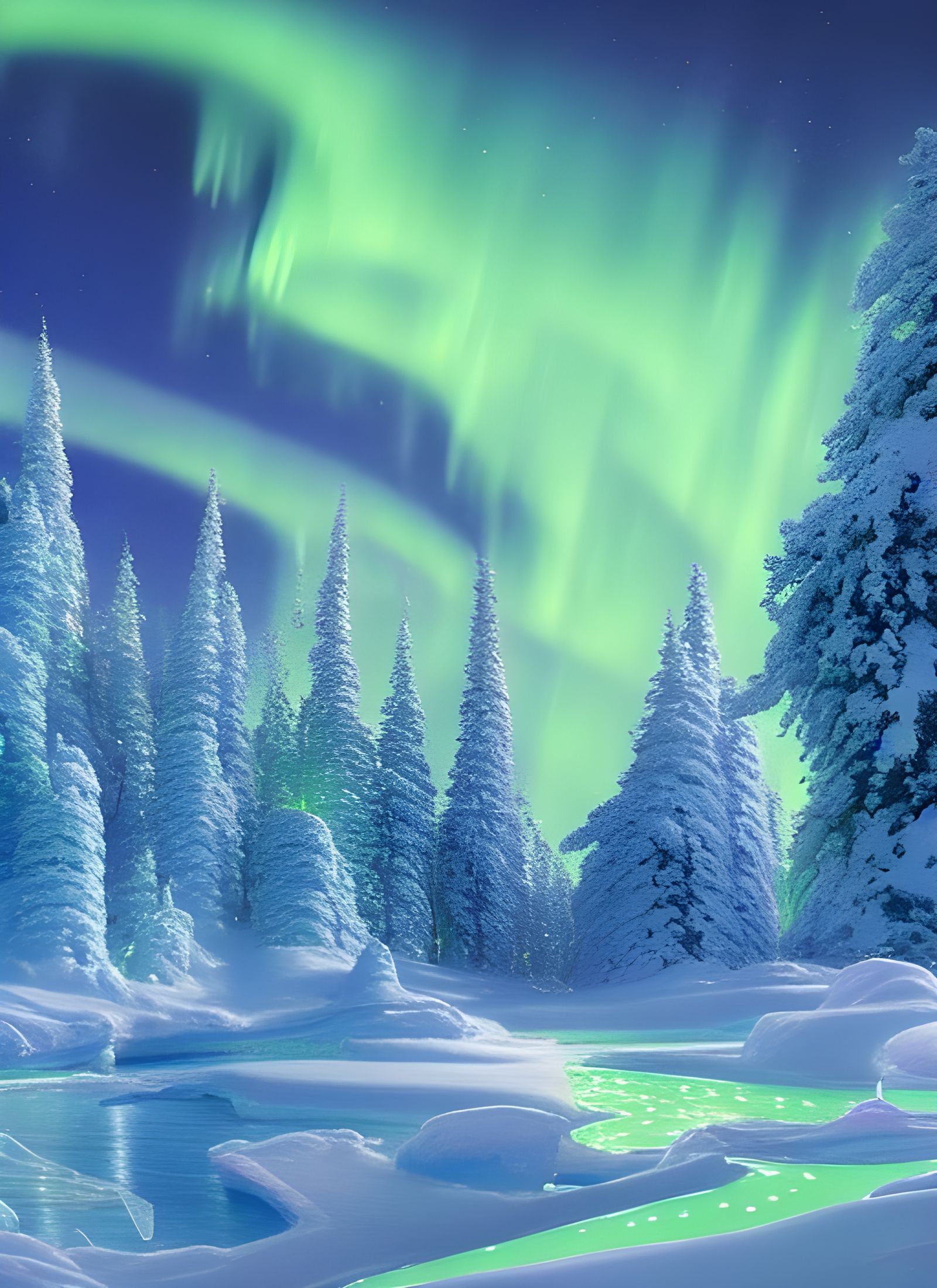 Luminous Candy Aurora Borealis in Antarctica