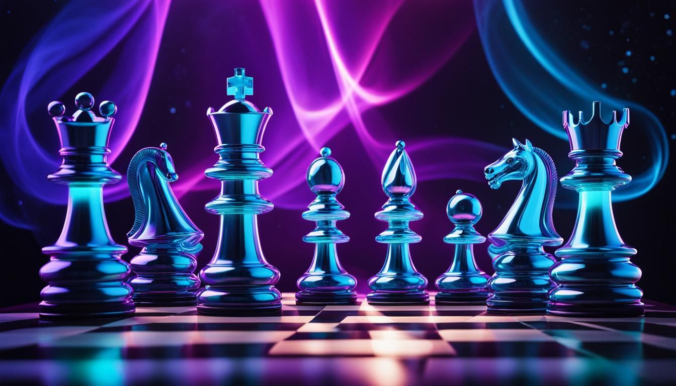 Celestial Chess: Opalescent Pieces in Cosmic Smoke