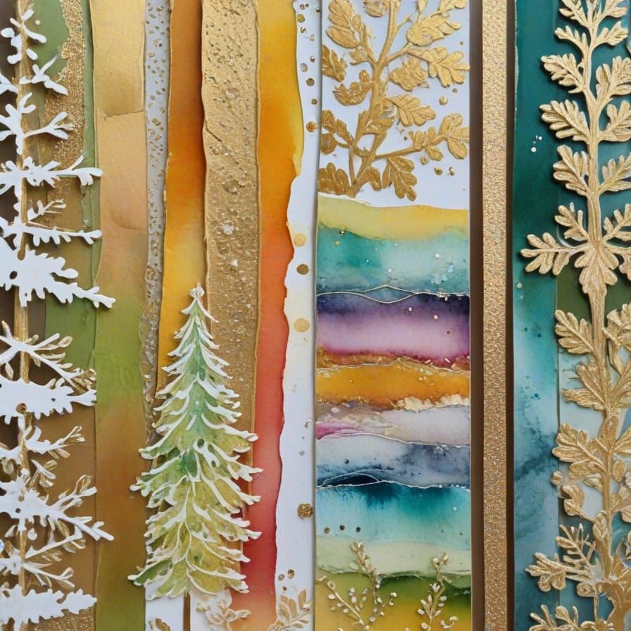 Whimsical Winter Wonderland in Vibrant Colors