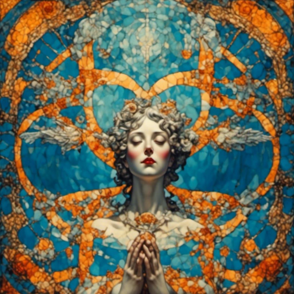 Surreal Heart in a Box: Art Nouveau Style