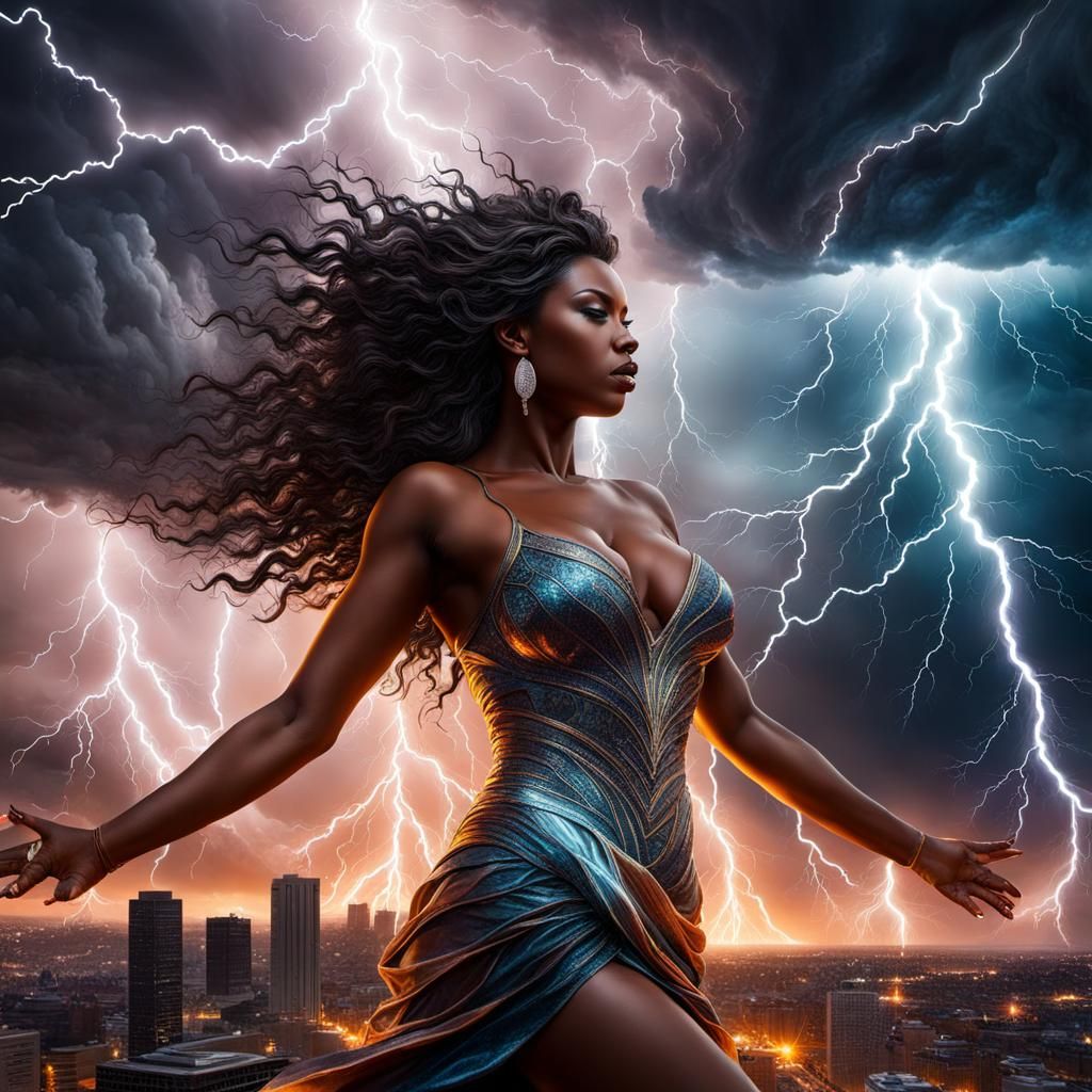 Mother Nature's Wrath: Storms Over City in 8K 3D