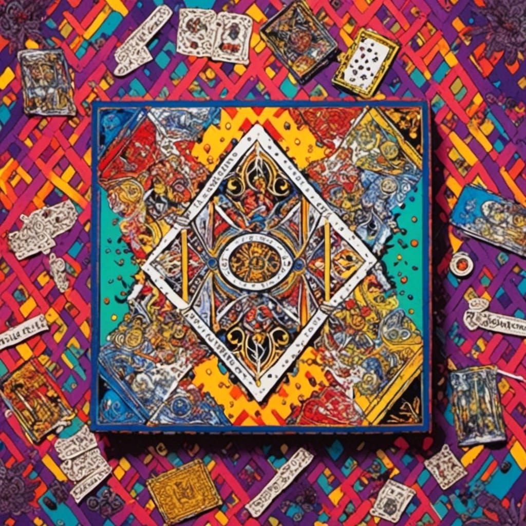 Psychedelic Tarot Card Deck in 3D Papercut Style