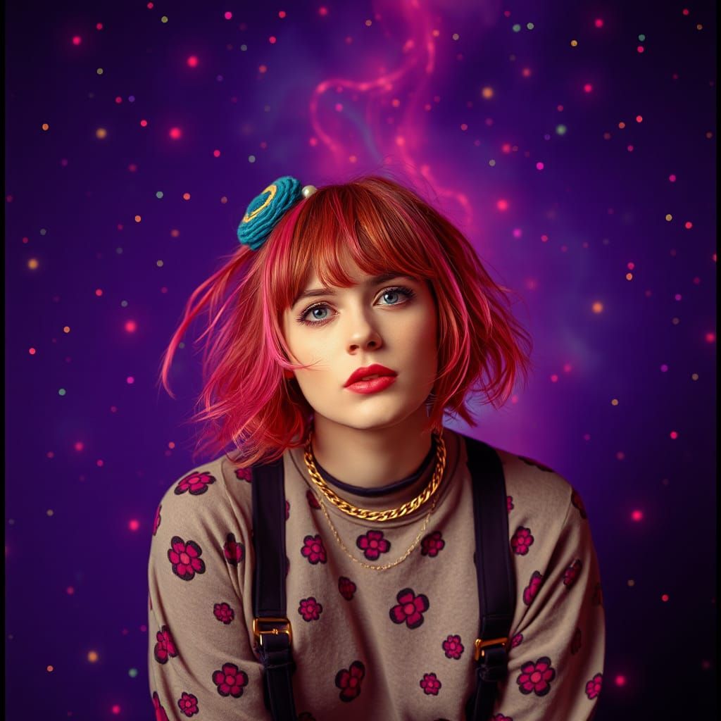 Stylized Portrait of a Manic Pixie Dream Girl