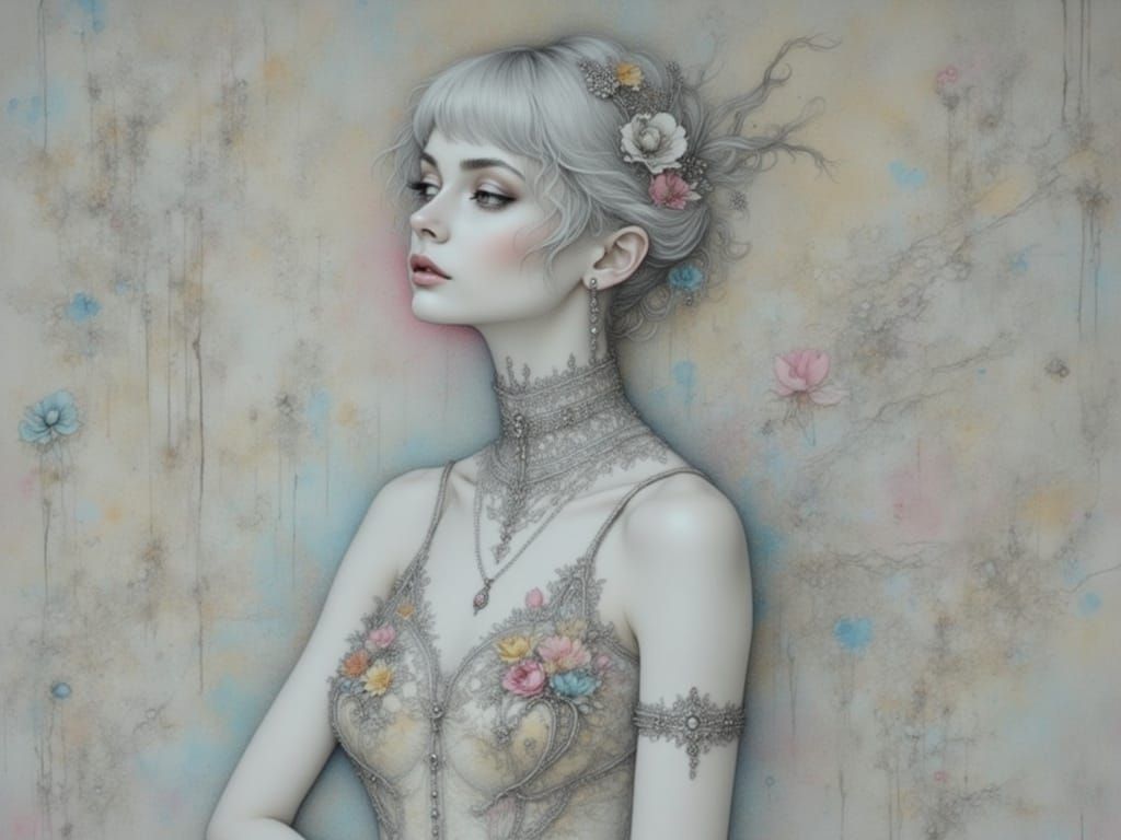 Hyper-Realistic Fantasy Portrait in Vibrant Colors and Intri...