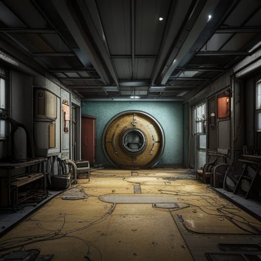 Fallout Bomb Shelter: Detailed Matte Painting