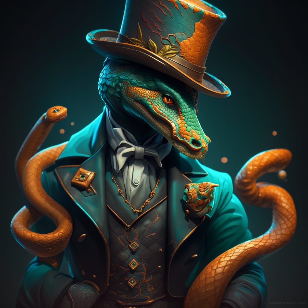 Snake in Top Hat Concept Art