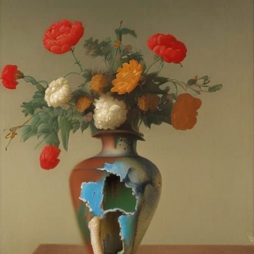 Broken vase