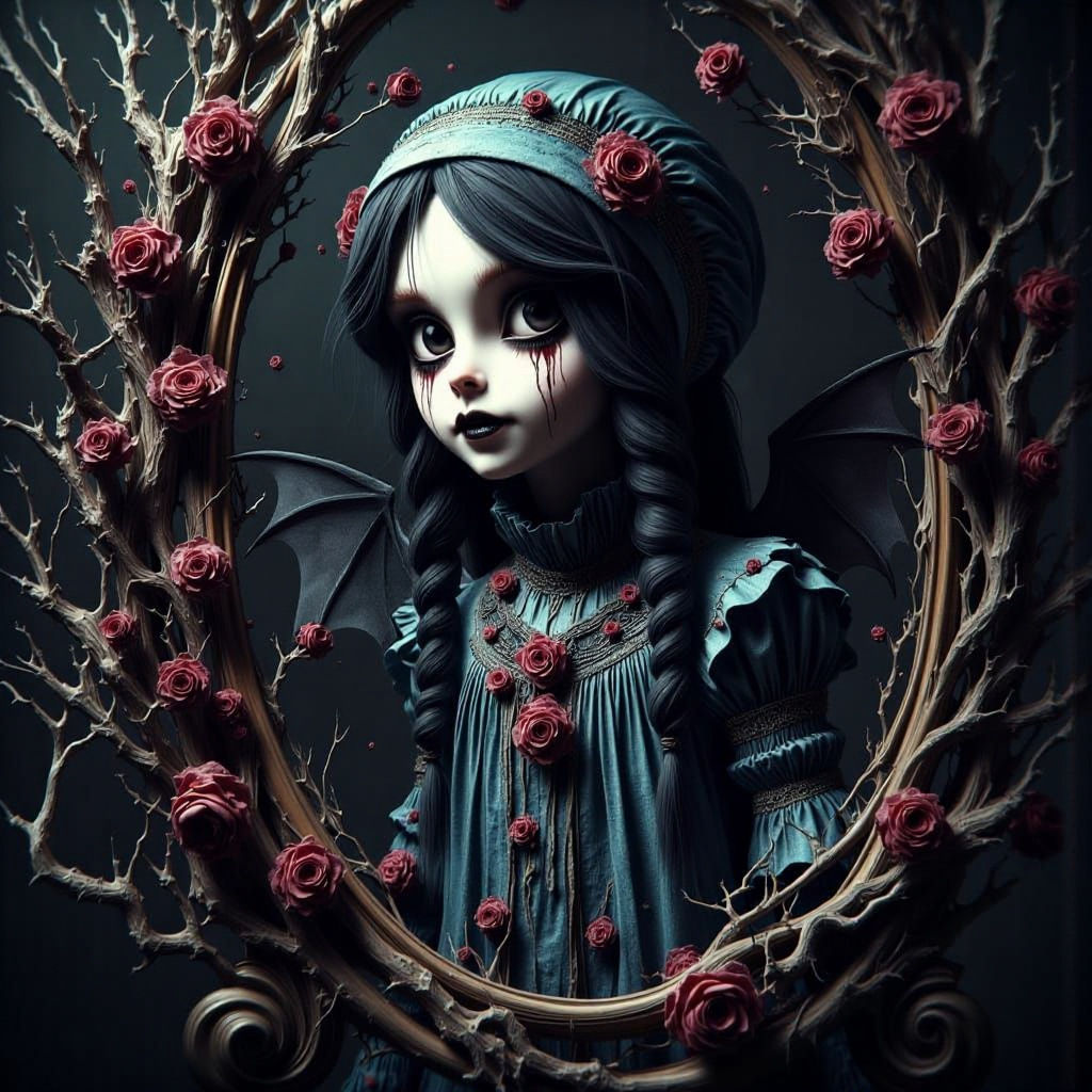 Little creepy baby portrait