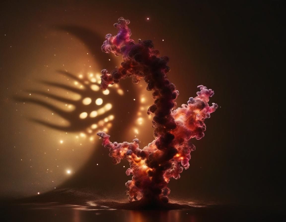 Surreal Galactic Dust Swirl with Plasma Waves