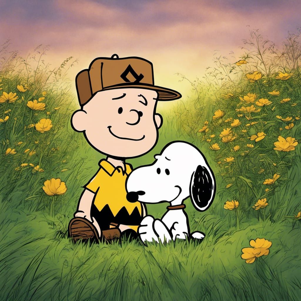 Snoopy and Charlie Brown: Hyperrealistic Comic Art