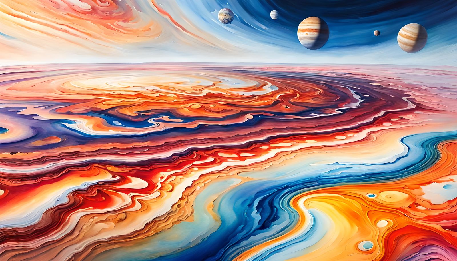 Candy Jupiter: A Hyperdetailed Watercolour Illustration