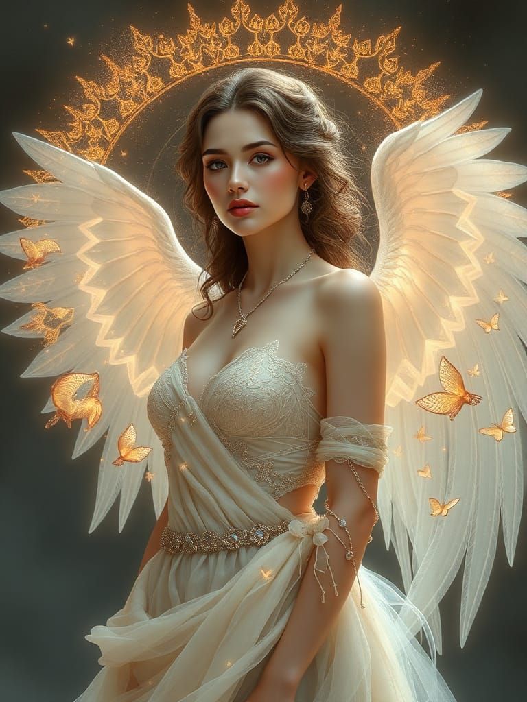 Ethereal Feminine Figure in Dreamy Scene