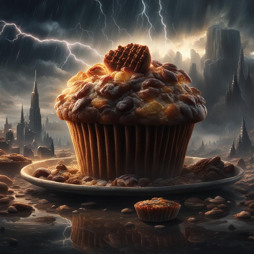 Dramatic Thunder Muffin Digital Matte Painting