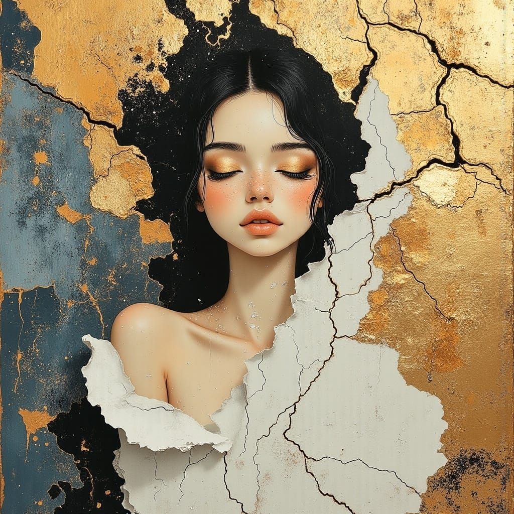 Ethereal Goddess Unfurls in Whirling Foil and Paper