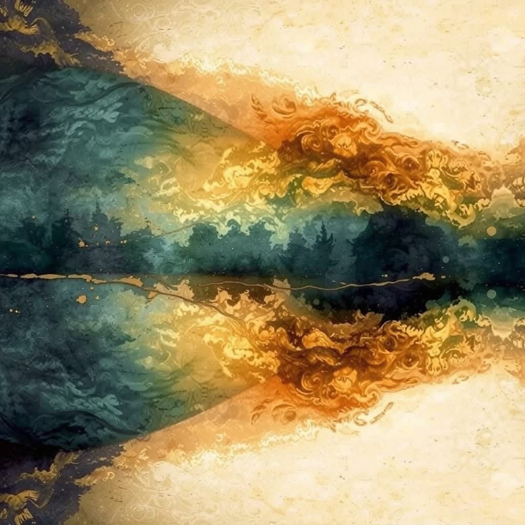 Surreal Abstract Rorschach Double Exposure