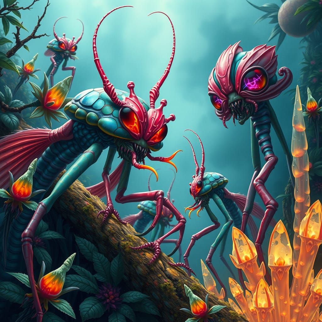 Speculative Xeno-Biological Evolution of Luminous Alien Bein...