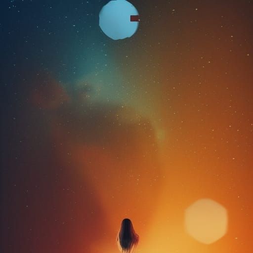 Aesthetic Night Sky: Detailed Matte Painting