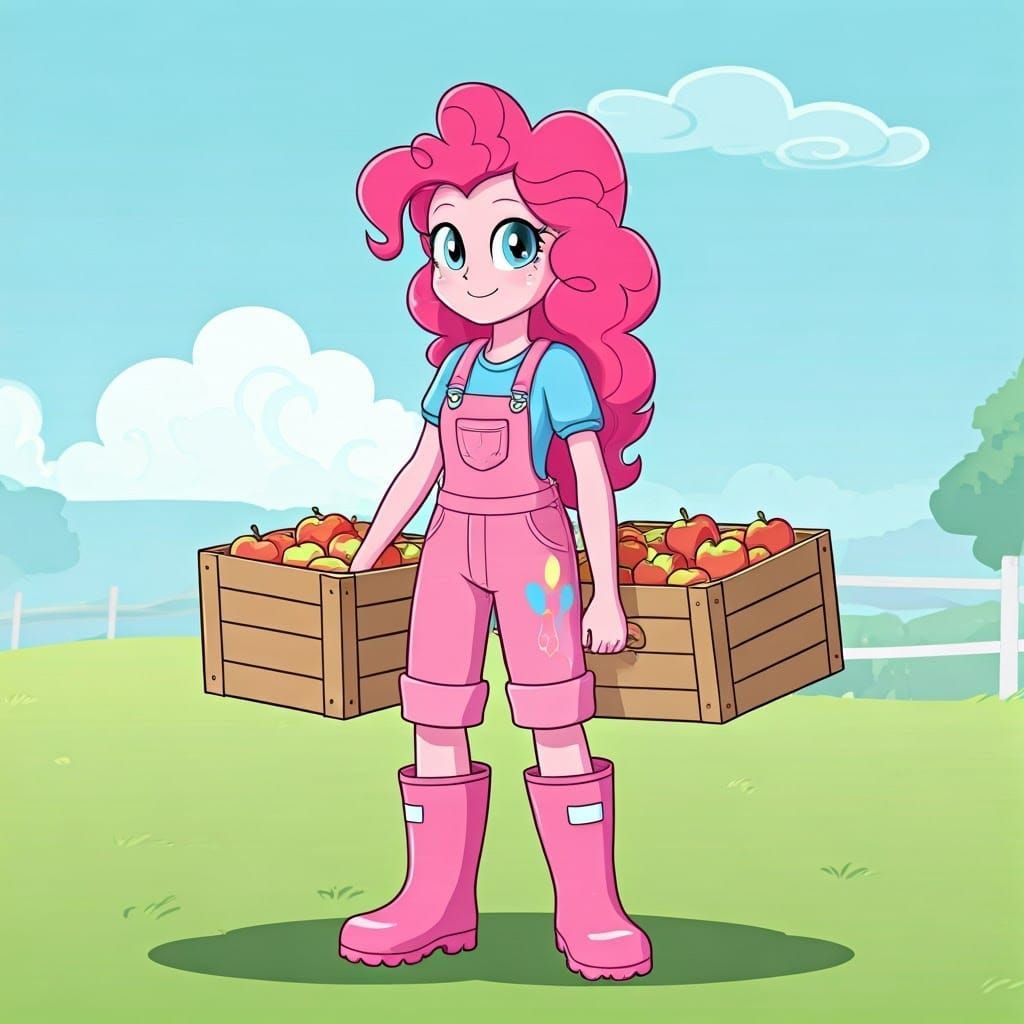 Pinkie Pie Carries Apples at Sweet Apple Acres