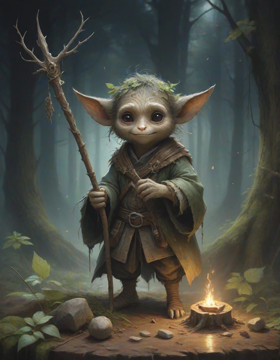 Mysterious Forest Landscape in a Dreamy Atmosphere