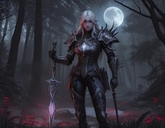 Drow Raiding Party in Eerie Surrealism Style