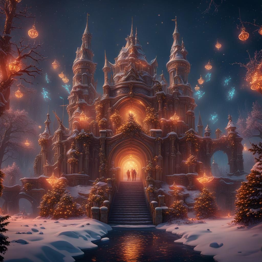 Festive New Year Celebration in Detailed Digital Art