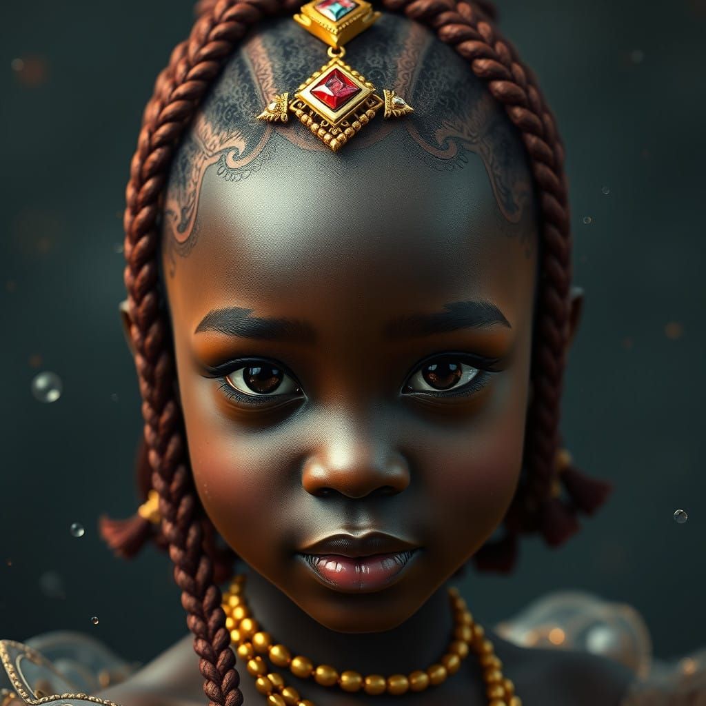 Fantastical Ballerina in a World of Deep Color and Intricate...