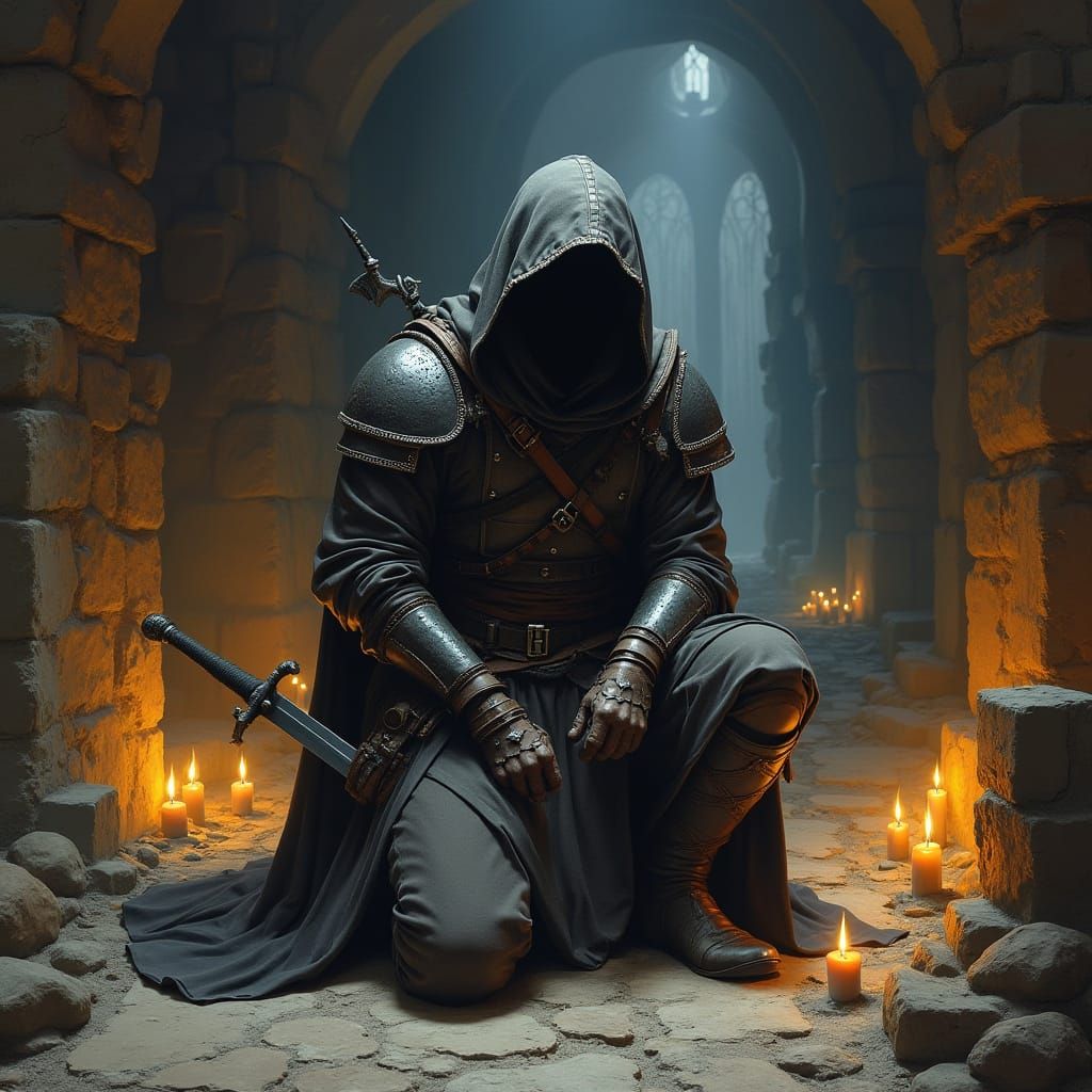 Medieval Assassin in Frazetta-Inspired Art