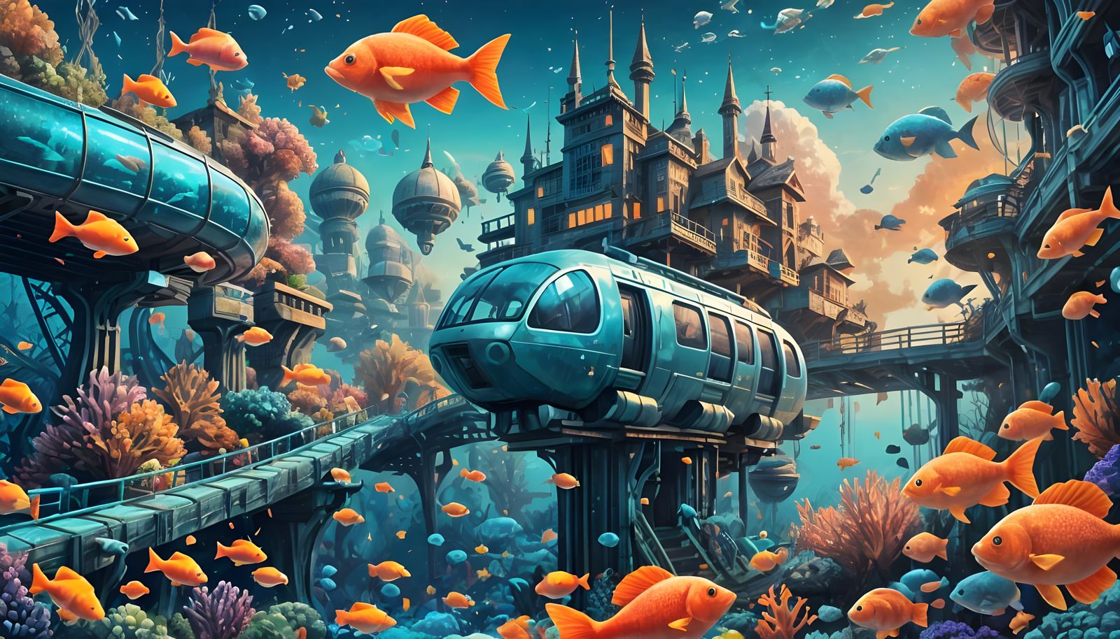 An undersea settlement.