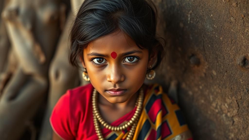 Bastar Adivasi Young Girl Portrait