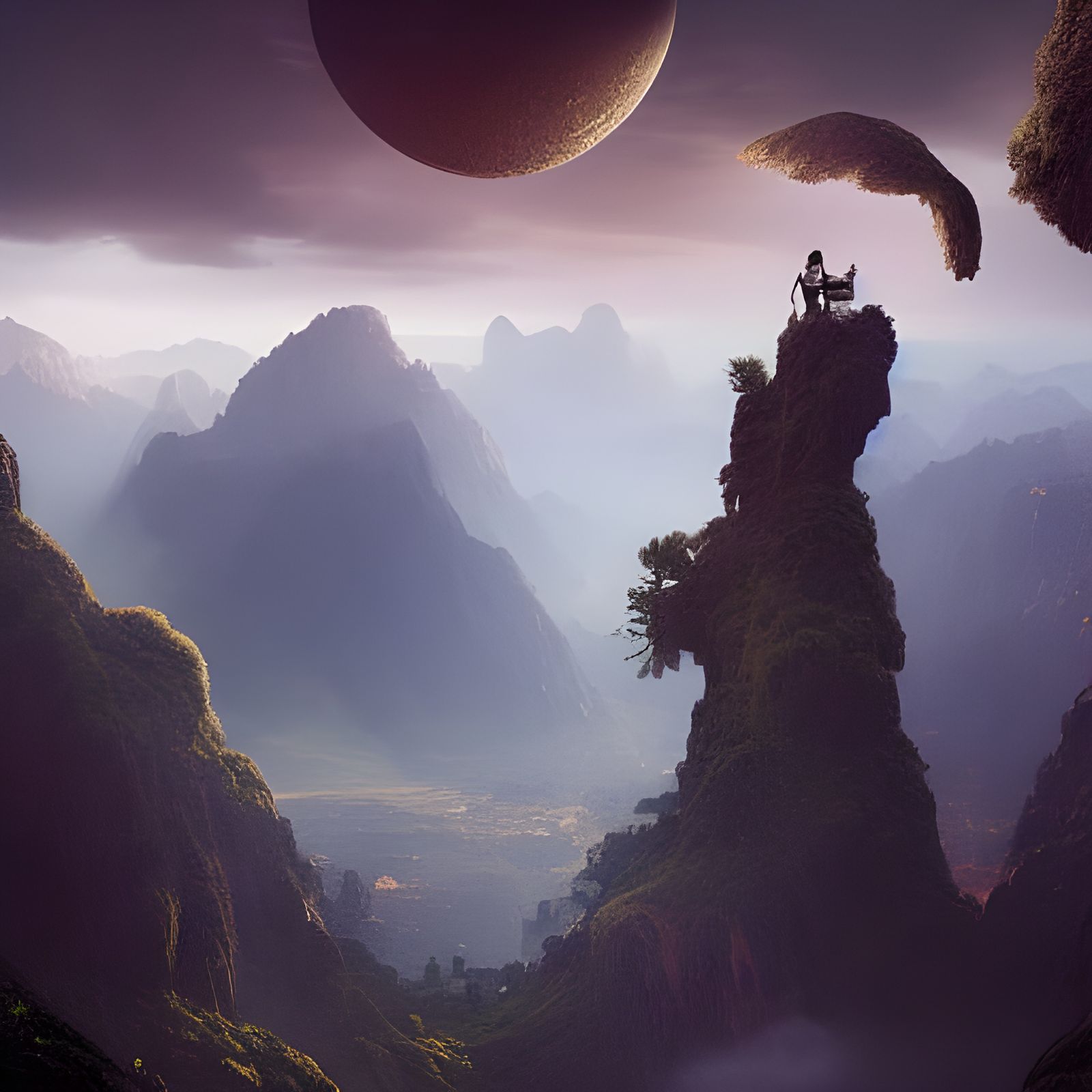 Man's Descent into Infinity: A Digital Masterpiece