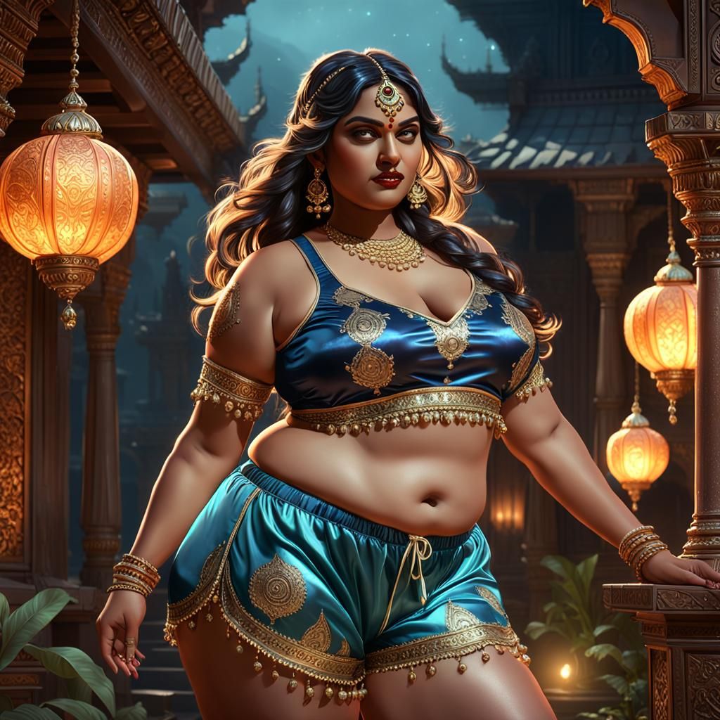 Fantasy Indian Goddess in Dark Fantasy Art Style