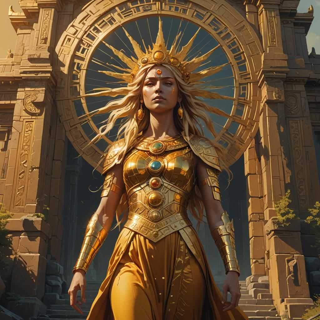 Golden Sun Goddess at Grand Temple