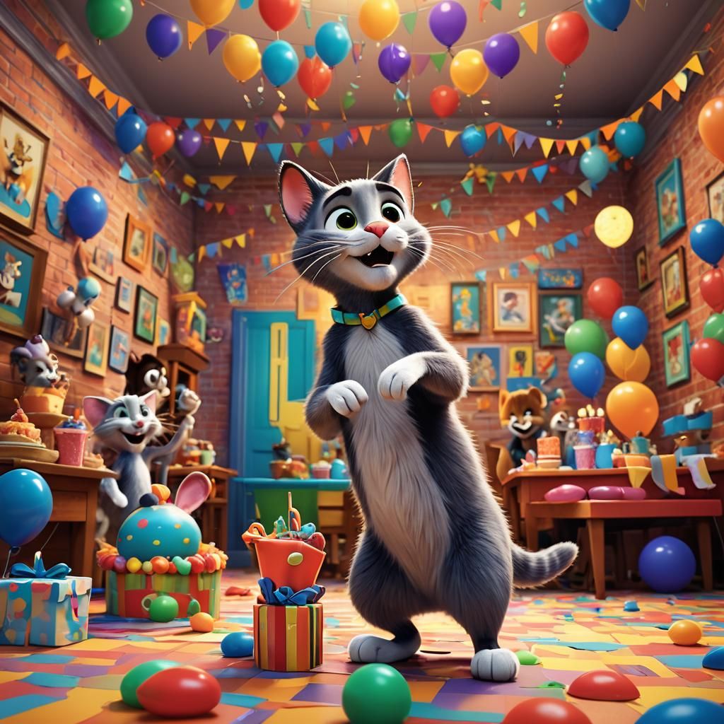 Tom and Jerry's NYC Birthday in Pixar Style