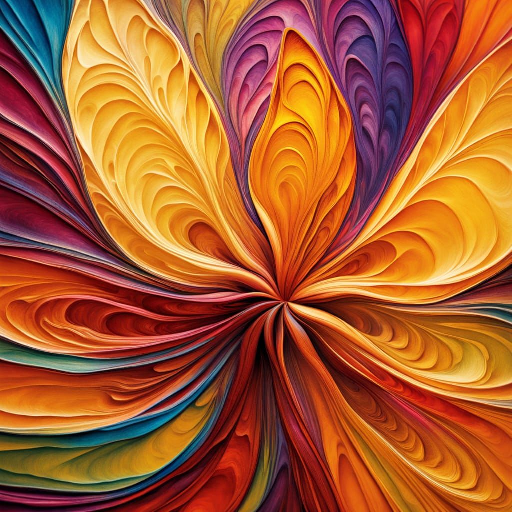 Vibrant Seed Blooms in Abstract Expressionist Masterpiece