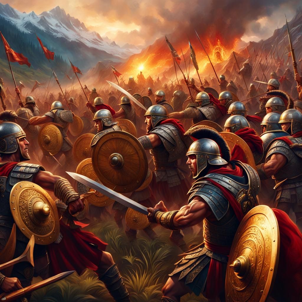 Epic Battle: Roman Army Versus Barbarians