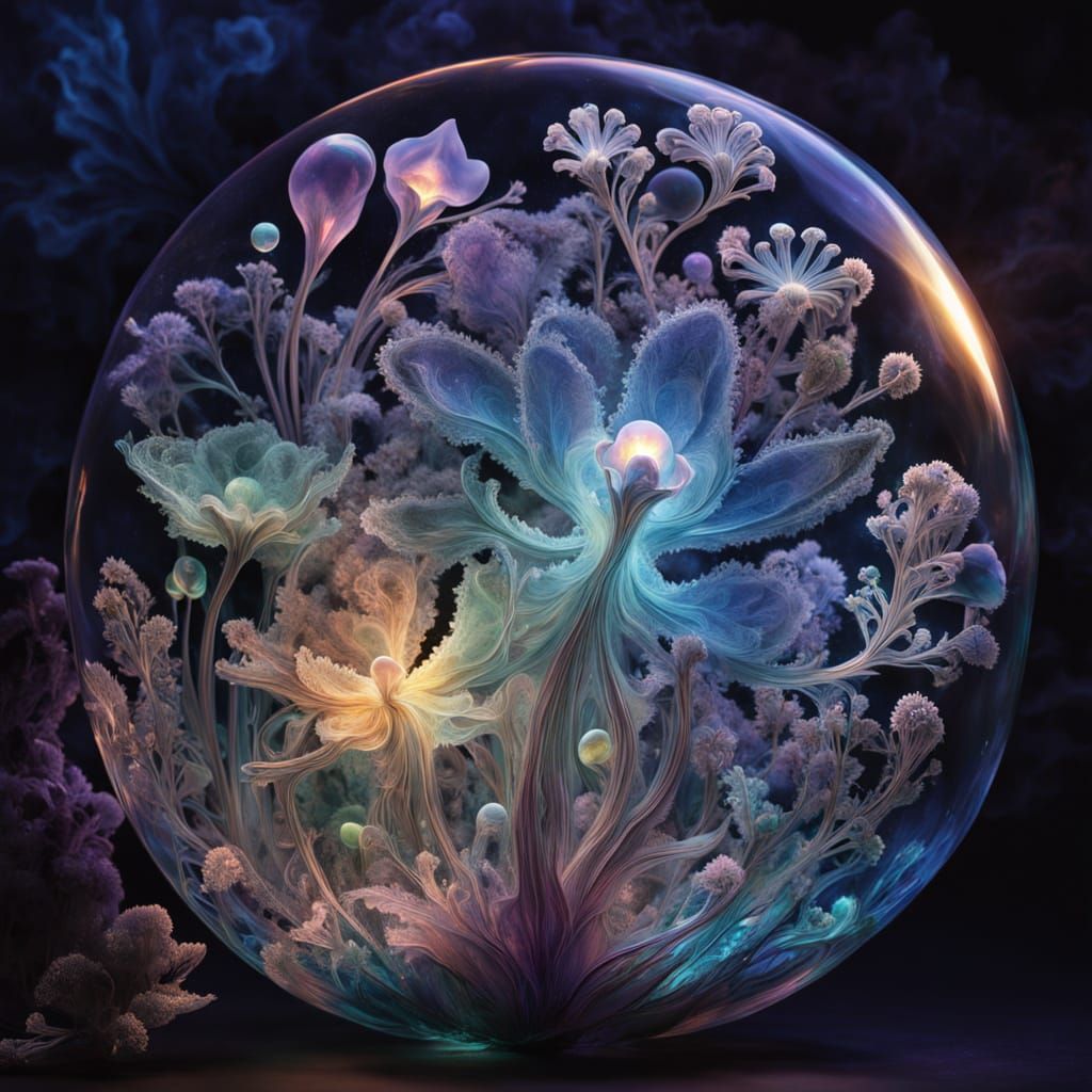 Ethereal Blooms in Iridescent Light