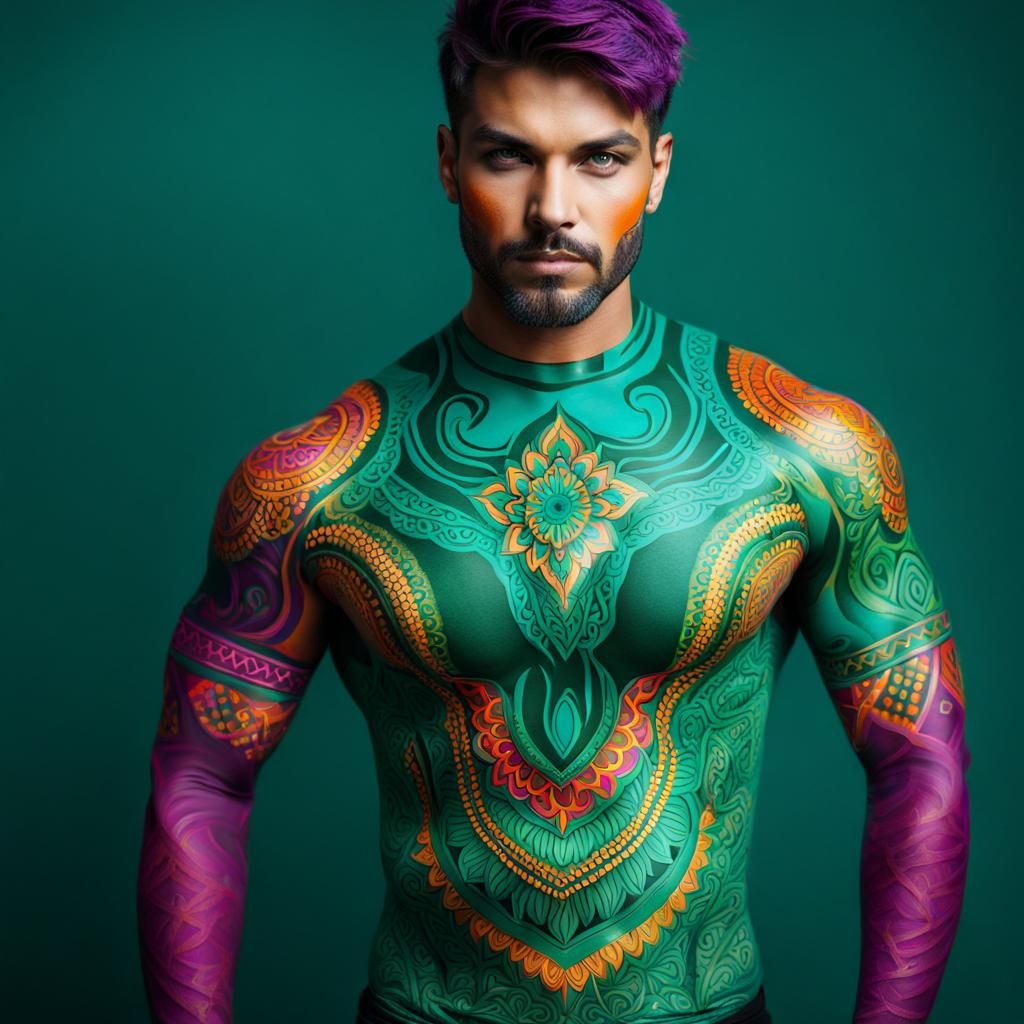 Mandala body paint