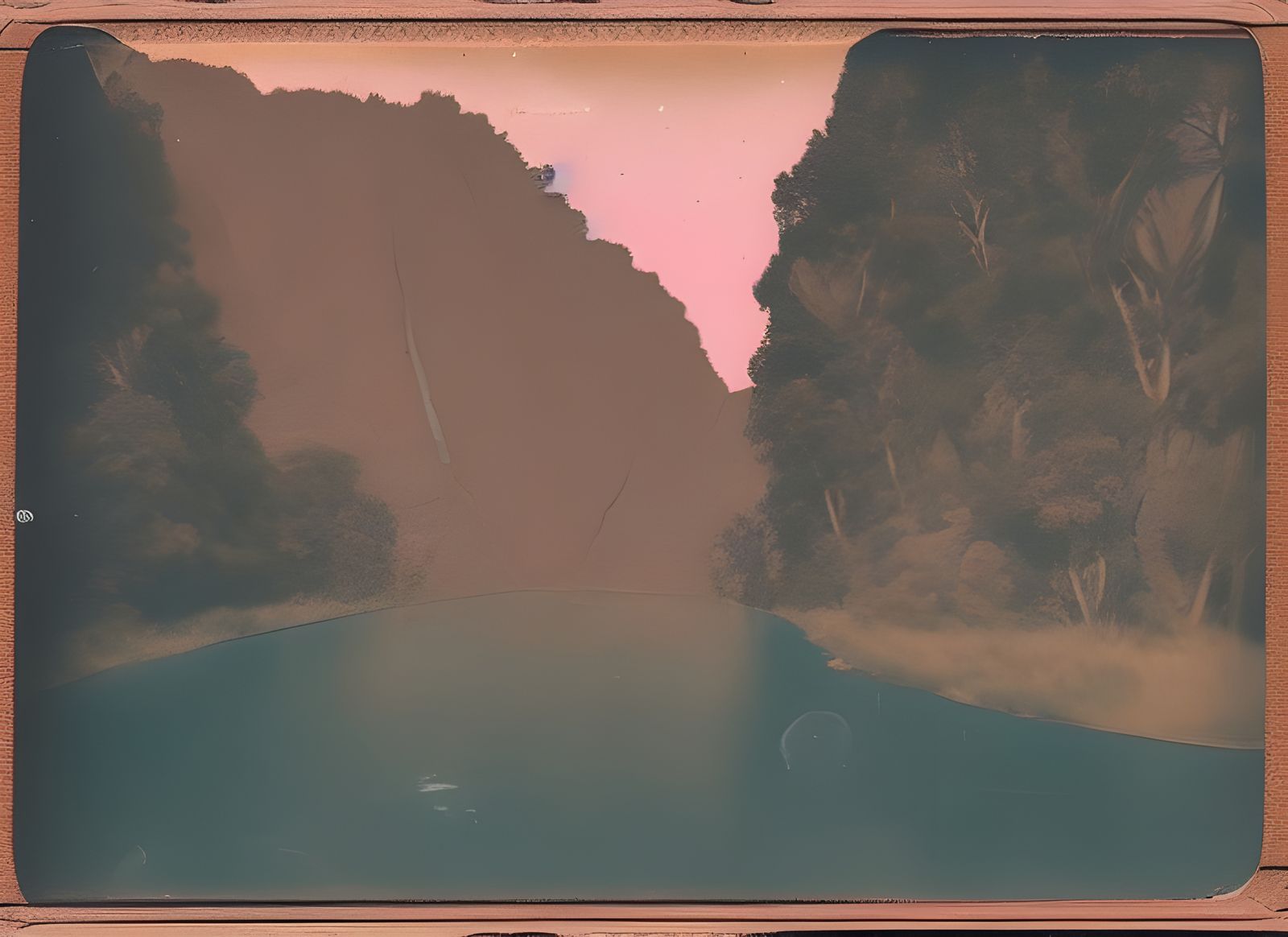 Winding River Through Pink Marble Mountains