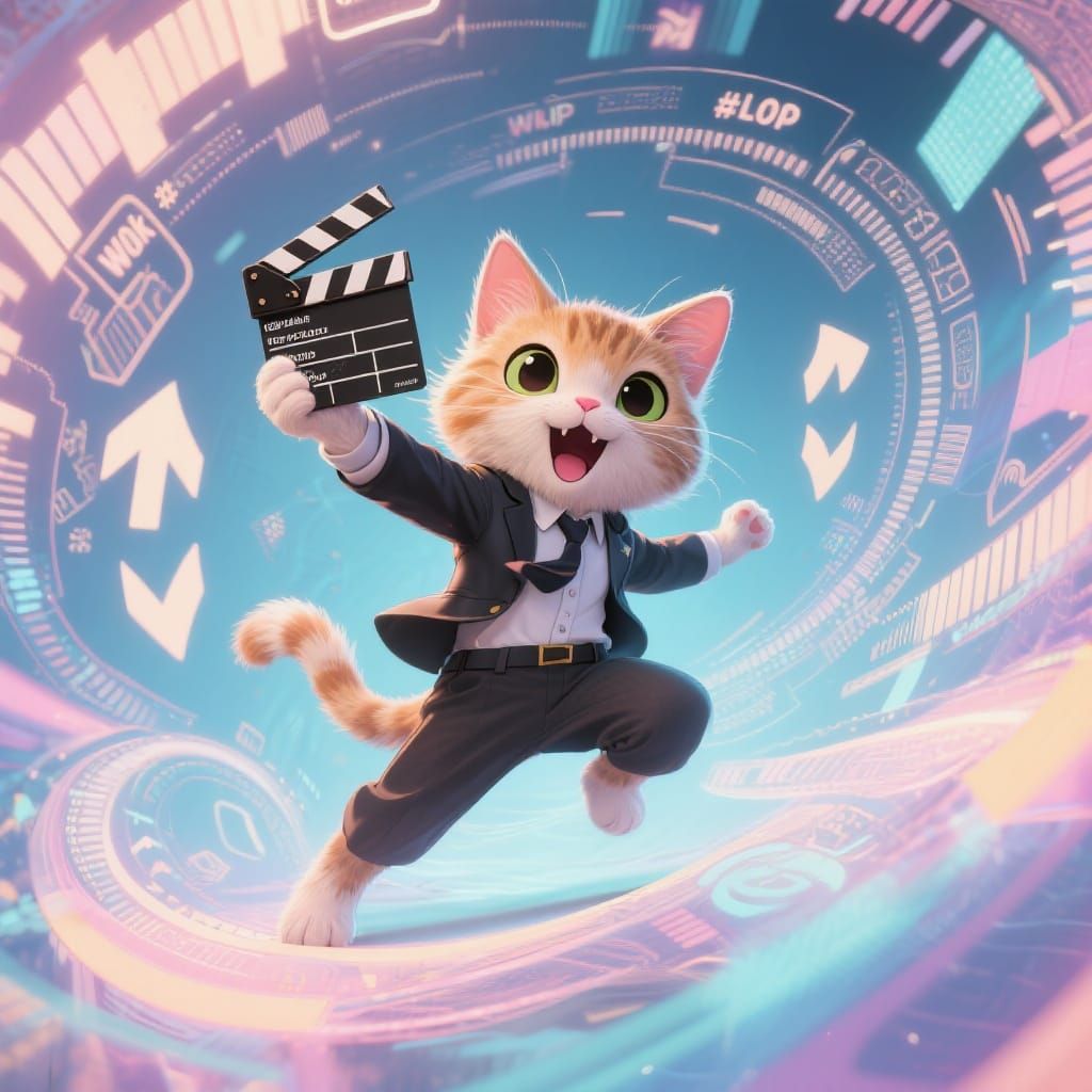 Kitten Director in 3D Anime Style