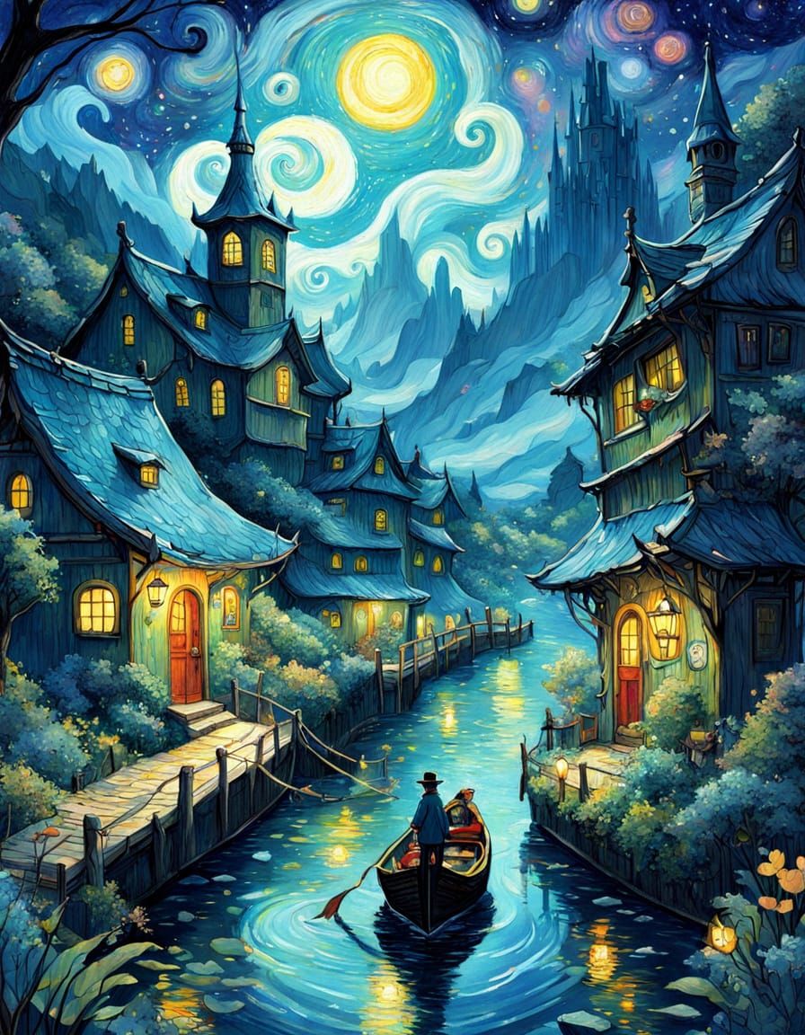 Whimsical Sci-Fi Fairytale in Studio Ghibli Style