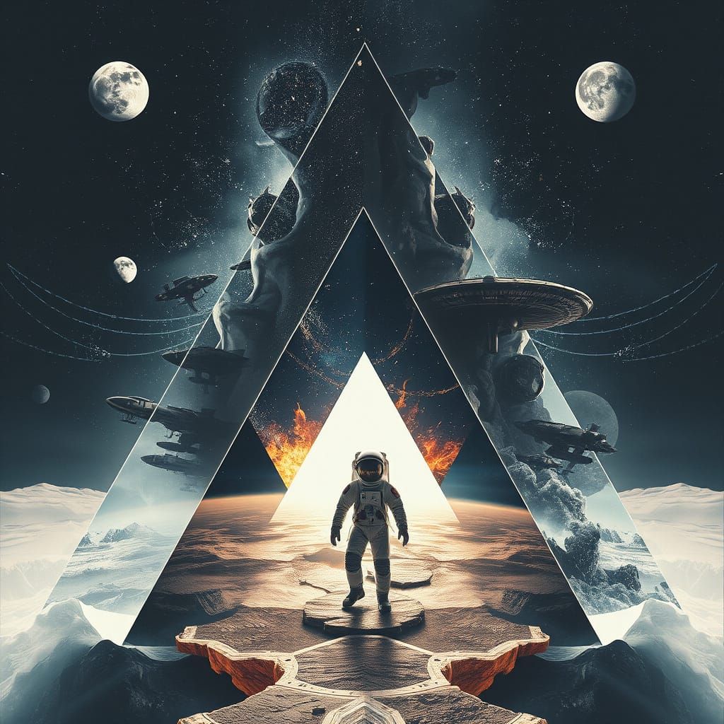 Surreal Hyper-Realistic Double Exposure Masterpiece