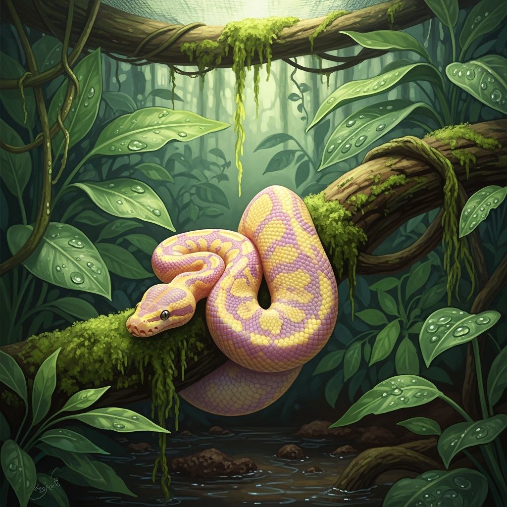 Baby Ball Python in Enclosure