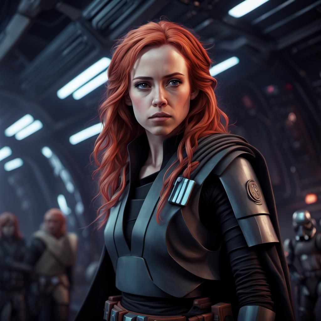 Cute Star Wars Mara Jade Digital Portrait