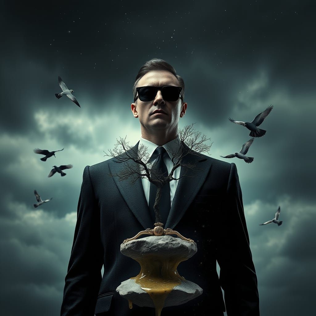 Men in Black Agent Amidst Cosmic Time Warp