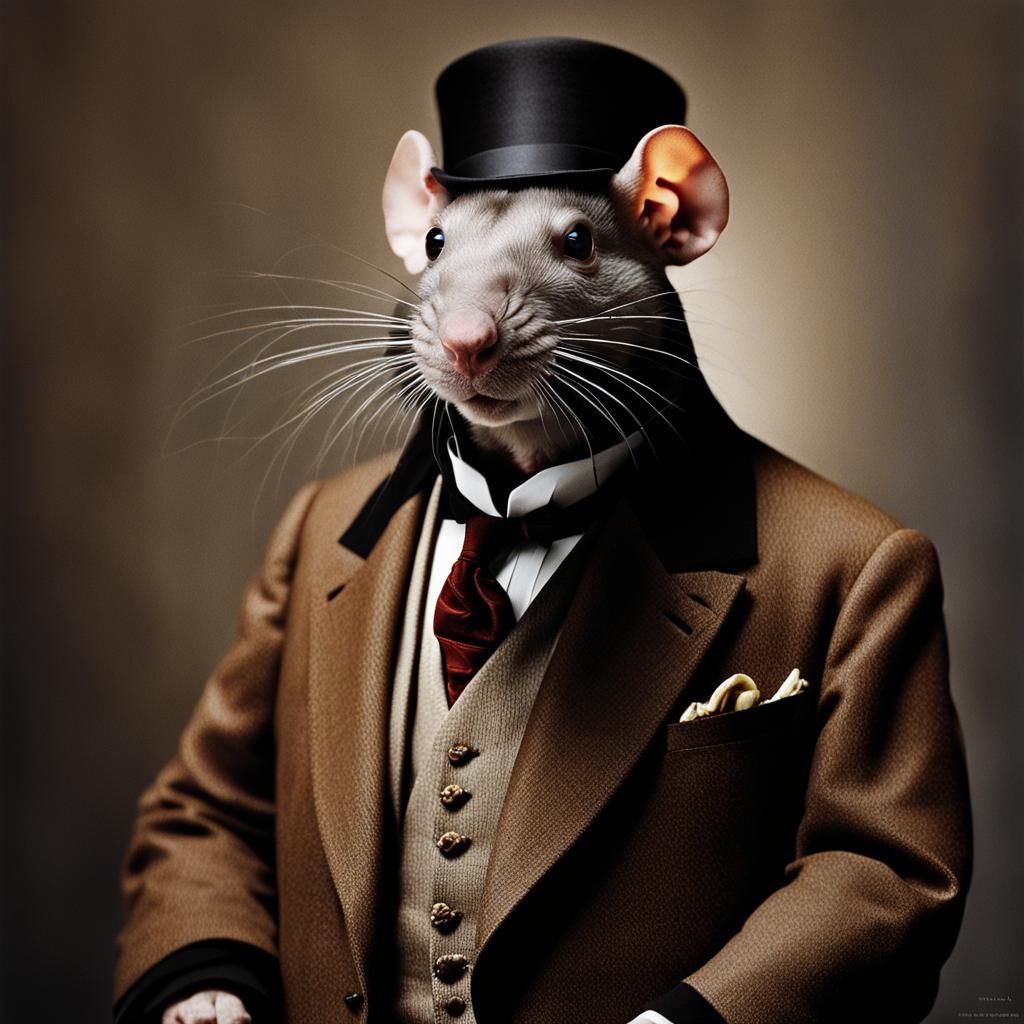 Rat as Don Corleone Portrait