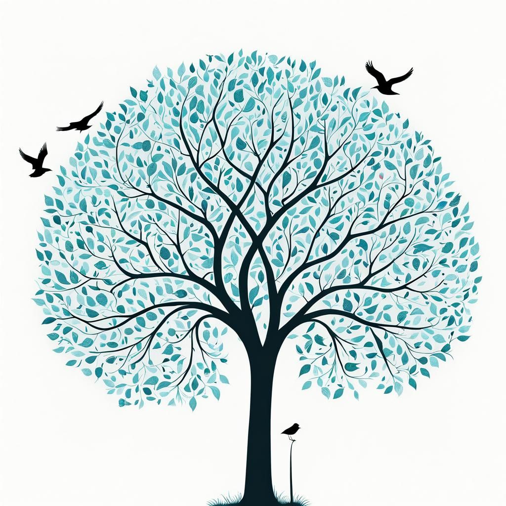 Minimalist Surreal Nature Illustration