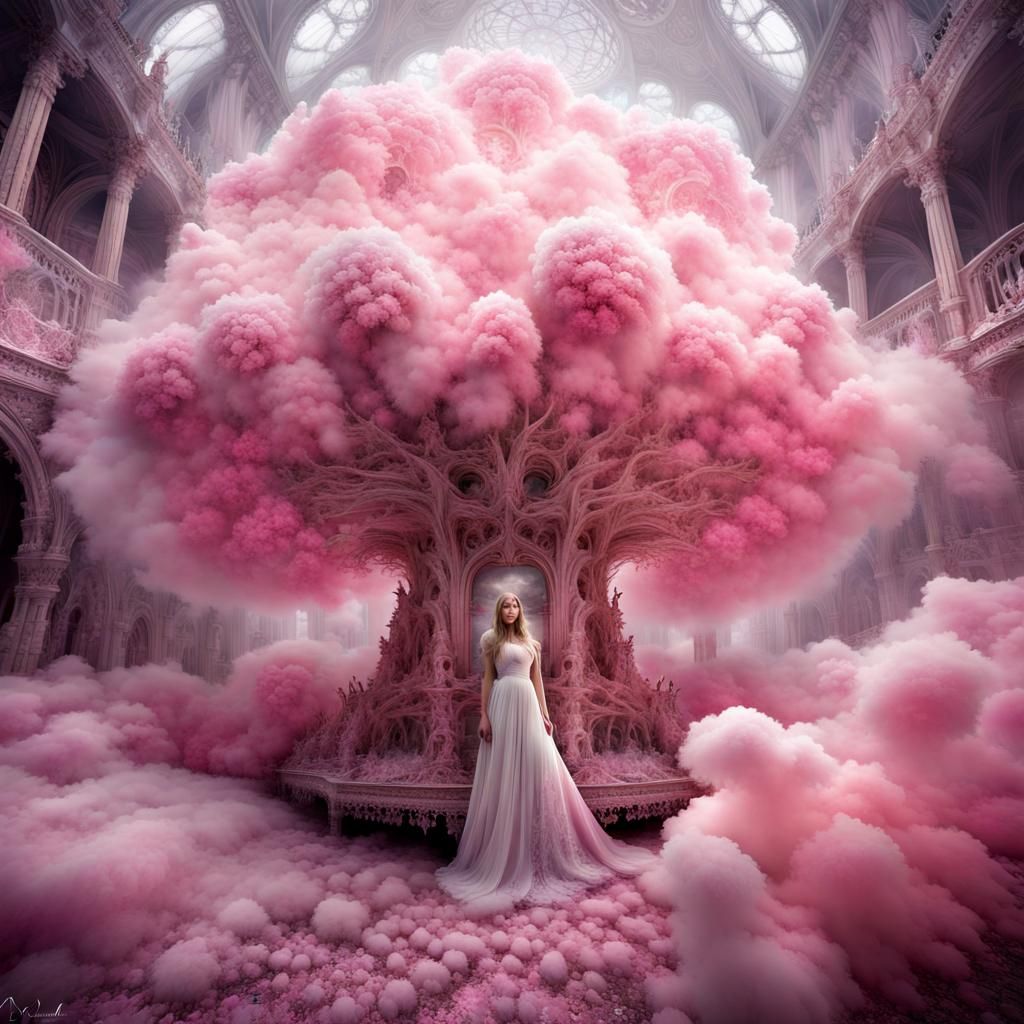 Ethereal Candy Floss Fractal in Dreamscape Style