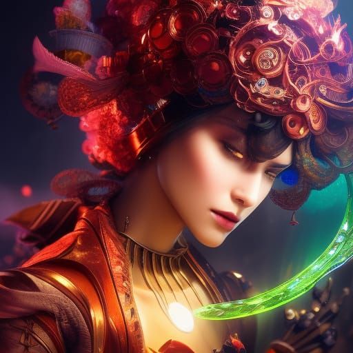 Intricate Steampunk Apple with Mechanical Gears and Smoke