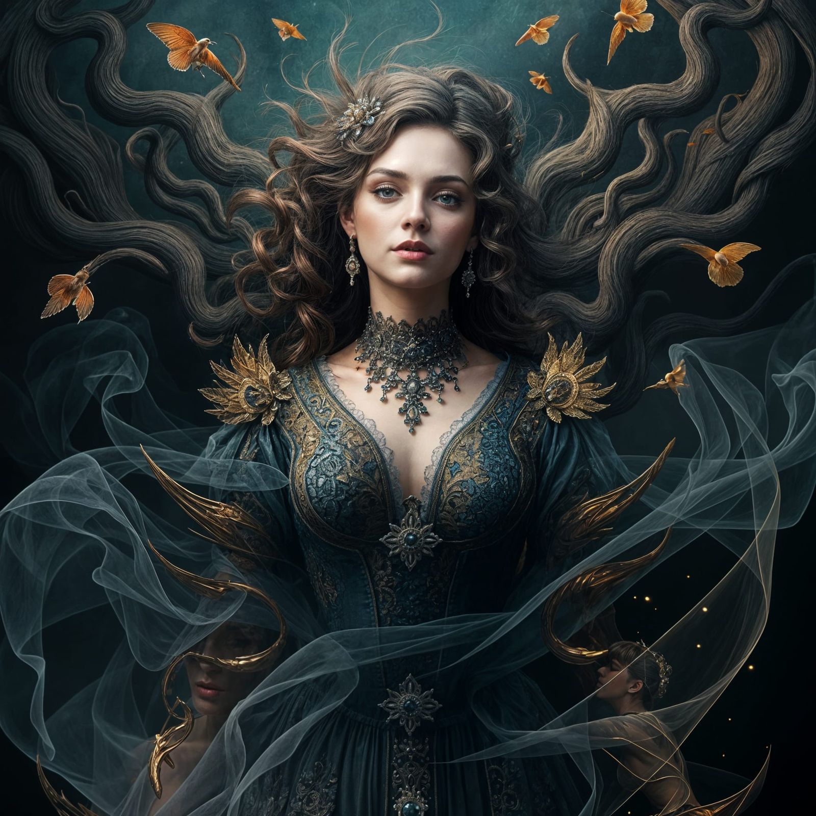 Surreal Transformation: A Paradoxical Lady